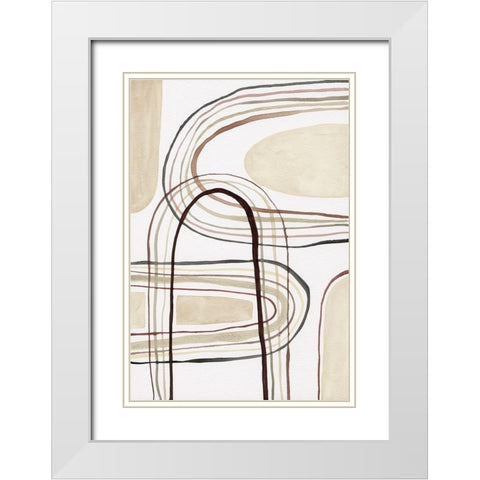 Arounds II White Modern Wood Framed Art Print with Double Matting by Galapon, Nikki
