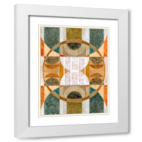 Geometric Dreams I  White Modern Wood Framed Art Print with Double Matting by Galapon, Nikki