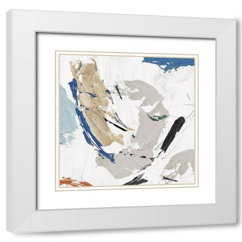 Brave New World I White Modern Wood Framed Art Print with Double Matting by Nadjah