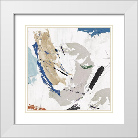 Brave New World I White Modern Wood Framed Art Print with Double Matting by Nadjah