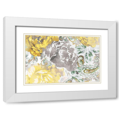 Chrysanthemum Garden I  White Modern Wood Framed Art Print with Double Matting by Egan, N.H.