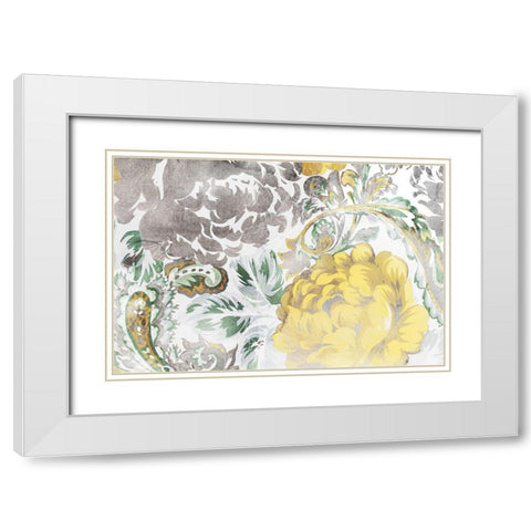 Chrysanthemum Garden II  White Modern Wood Framed Art Print with Double Matting by Egan, N.H.