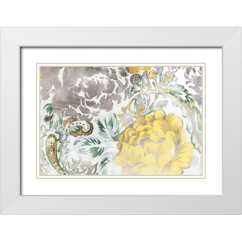 Chrysanthemum Garden II  White Modern Wood Framed Art Print with Double Matting by Egan, N.H.