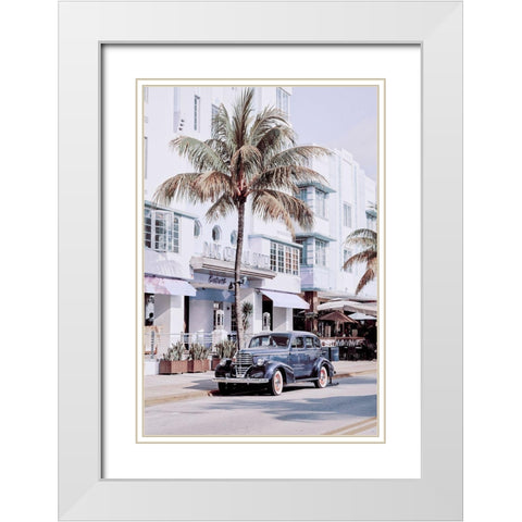 Miami Beach Park Central Hotel  White Modern Wood Framed Art Print with Double Matting by Haase, Andrea