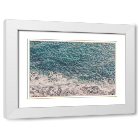 Portugal Travel Impression Surf  White Modern Wood Framed Art Print with Double Matting by Haase, Andrea