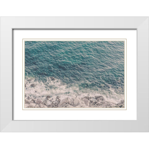 Portugal Travel Impression Surf  White Modern Wood Framed Art Print with Double Matting by Haase, Andrea