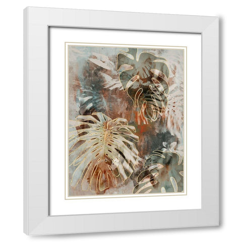 Monstera Jungle II White Modern Wood Framed Art Print with Double Matting by Haase, Andrea