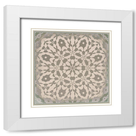 Beige Kitchen Tiles II  White Modern Wood Framed Art Print with Double Matting by Haase, Andrea