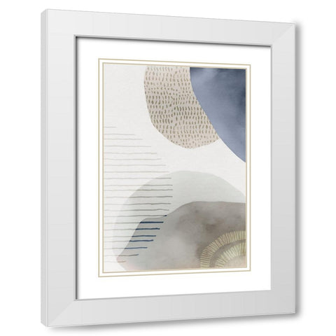 Modern Zen II White Modern Wood Framed Art Print with Double Matting by Haase, Andrea
