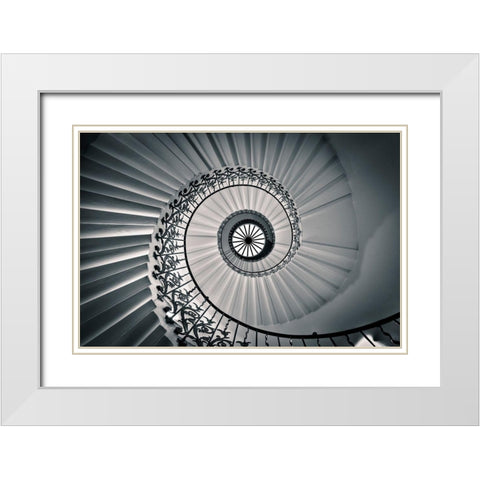 The Tulip Staircase White Modern Wood Framed Art Print with Double Matting by Jackson, Nick