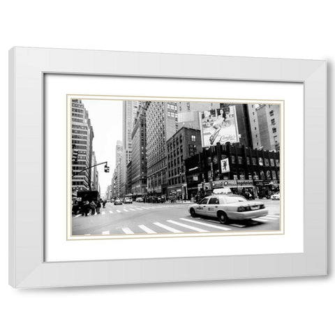 Fashion Avenue White Modern Wood Framed Art Print with Double Matting by Brooknam, John