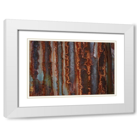 Metal III White Modern Wood Framed Art Print with Double Matting by Stelfox, Norm