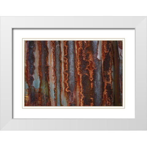 Metal III White Modern Wood Framed Art Print with Double Matting by Stelfox, Norm