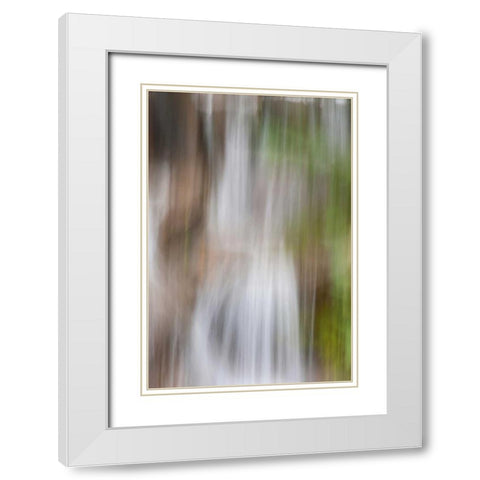 Organic Colour Field II White Modern Wood Framed Art Print with Double Matting by Stelfox, Norm