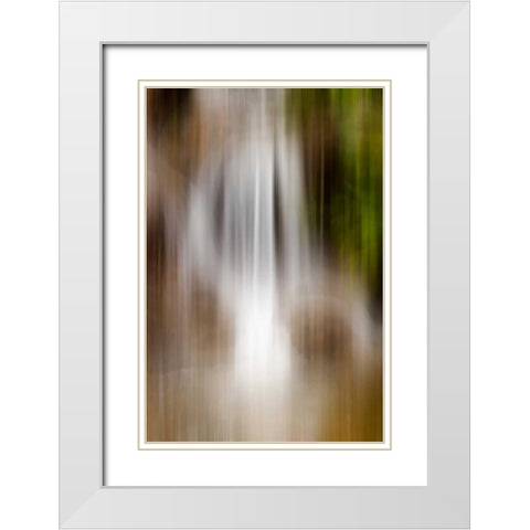 Organic Colour Field III White Modern Wood Framed Art Print with Double Matting by Stelfox, Norm