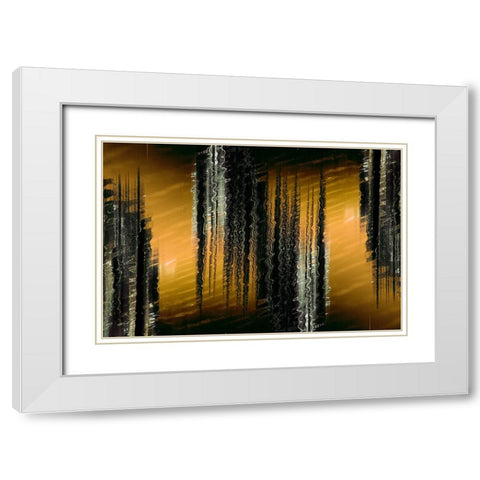 Sunset Swizzle White Modern Wood Framed Art Print with Double Matting by Stelfox, Norm