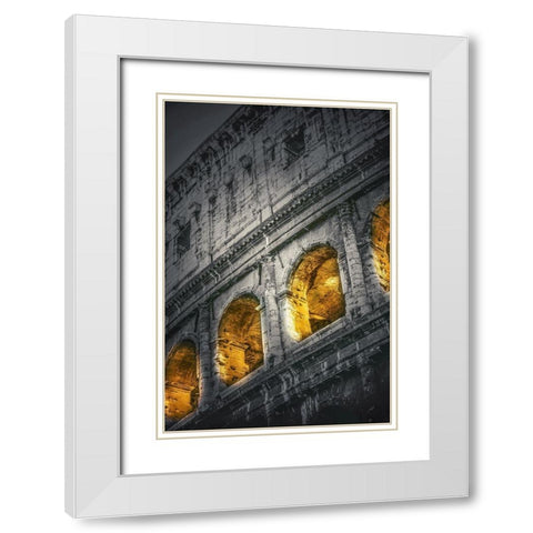 Colosseum I White Modern Wood Framed Art Print with Double Matting by Stelfox, Norm