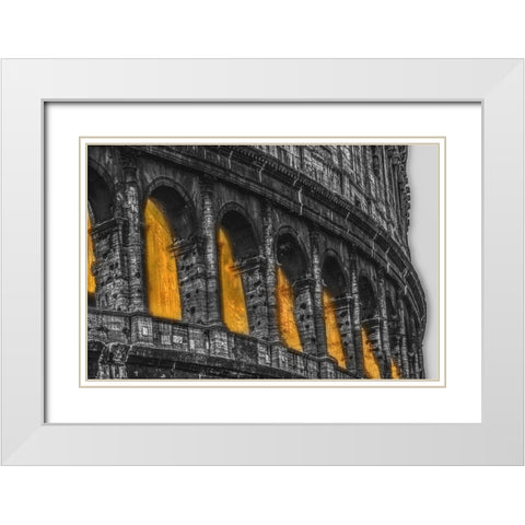 Colosseum II White Modern Wood Framed Art Print with Double Matting by Stelfox, Norm