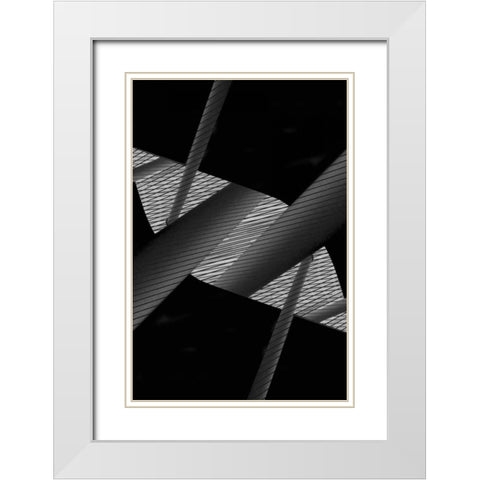 Back to Black I White Modern Wood Framed Art Print with Double Matting by Selfox, Norm