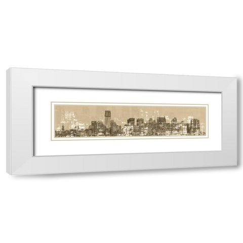 Skyline II White Modern Wood Framed Art Print with Double Matting by Stelfox, Norm