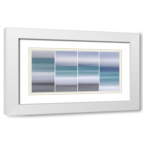 Ocean Horizon II White Modern Wood Framed Art Print with Double Matting by Stelfox, Norm