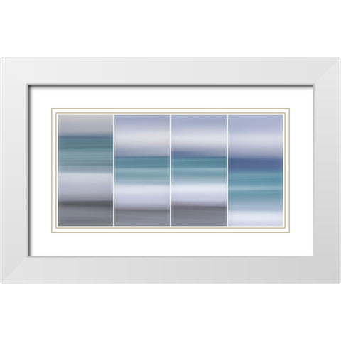 Ocean Horizon II White Modern Wood Framed Art Print with Double Matting by Stelfox, Norm