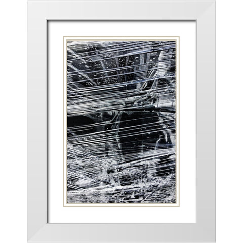 Sharp Lines I White Modern Wood Framed Art Print with Double Matting by Stelfox, Norm