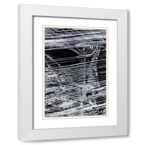 Sharp Lines III White Modern Wood Framed Art Print with Double Matting by Stelfox, Norm