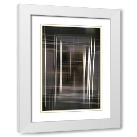 Parallel Reality I White Modern Wood Framed Art Print with Double Matting by Stelfox, Norm