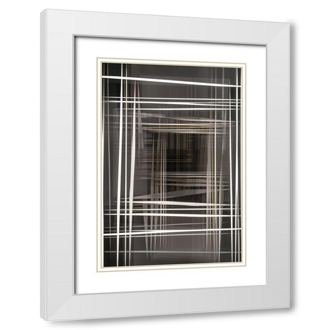 Parallel Reality III White Modern Wood Framed Art Print with Double Matting by Stelfox, Norm