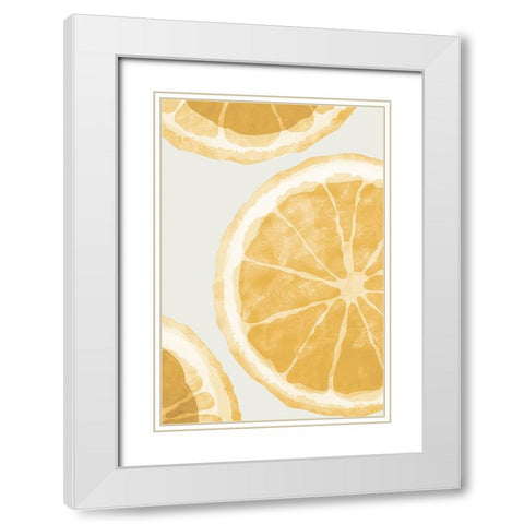 Juicy Lemon White Modern Wood Framed Art Print with Double Matting by Stelfox, Norm