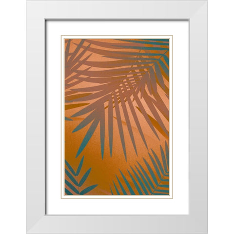 Palm Heat I  White Modern Wood Framed Art Print with Double Matting by Stelfox, Norm