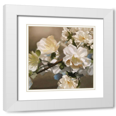 Elegance I White Modern Wood Framed Art Print with Double Matting by Novak, Rick