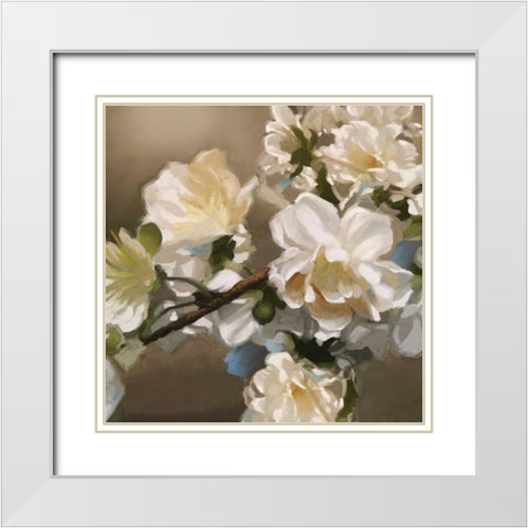 Elegance I White Modern Wood Framed Art Print with Double Matting by Novak, Rick