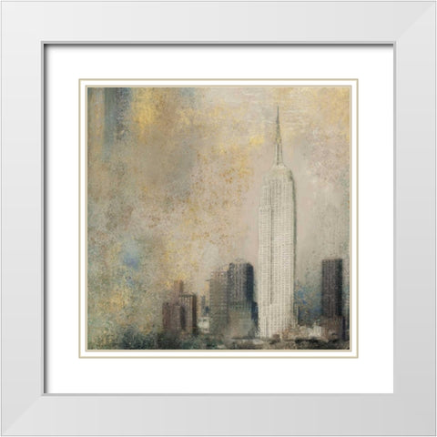 Light New York Abstract I White Modern Wood Framed Art Print with Double Matting by Novak, Rick