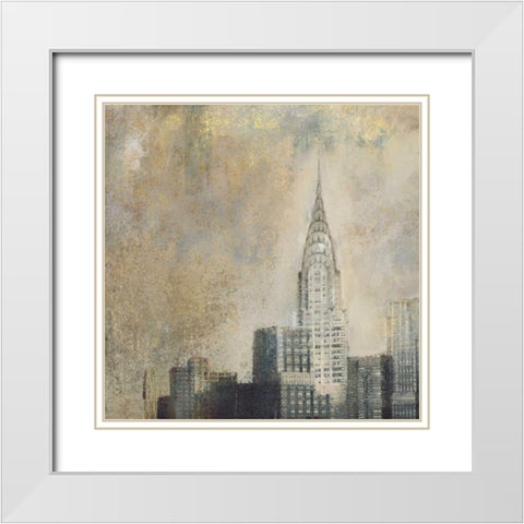Light New York Abstract II White Modern Wood Framed Art Print with Double Matting by Novak, Rick