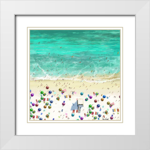 The Beaches II White Modern Wood Framed Art Print with Double Matting by Novak, Rick