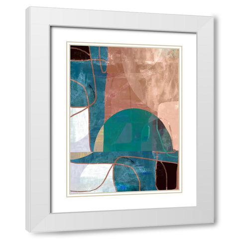 Intuition I White Modern Wood Framed Art Print with Double Matting by Dubois, Lori