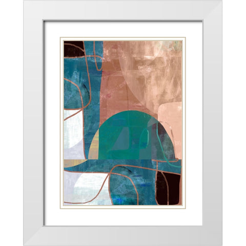 Intuition I White Modern Wood Framed Art Print with Double Matting by Dubois, Lori