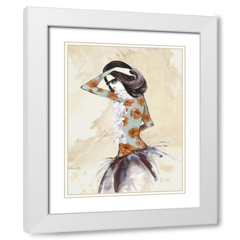 Fashion Lady II White Modern Wood Framed Art Print with Double Matting by Jones, Eli