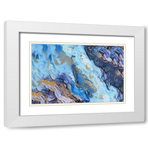 Golden Dust White Modern Wood Framed Art Print with Double Matting by Rosenberg, Alissa