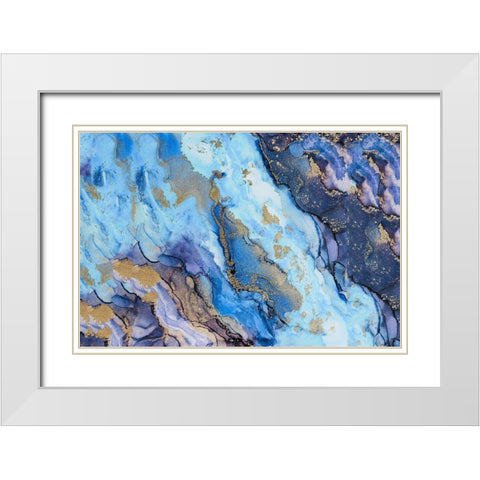 Golden Dust White Modern Wood Framed Art Print with Double Matting by Rosenberg, Alissa