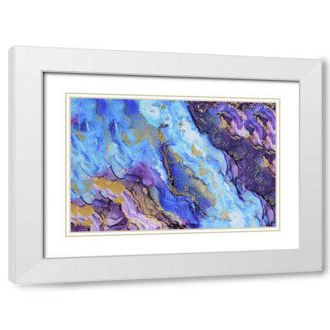 Auric White Modern Wood Framed Art Print with Double Matting by Rosenberg, Alissa