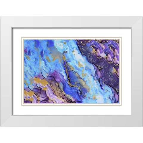 Auric White Modern Wood Framed Art Print with Double Matting by Rosenberg, Alissa