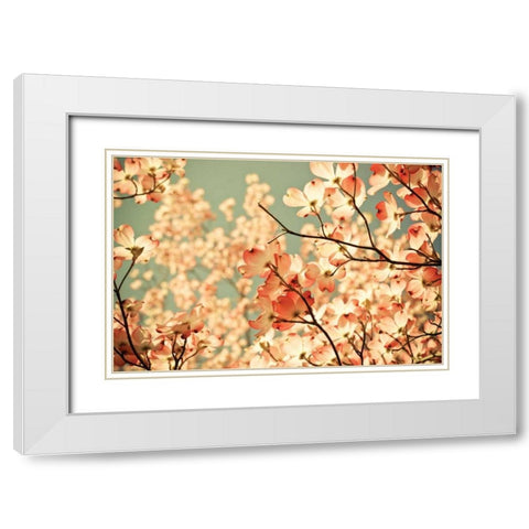 Pink Pic White Modern Wood Framed Art Print with Double Matting by St. Clair, Olivia Joy