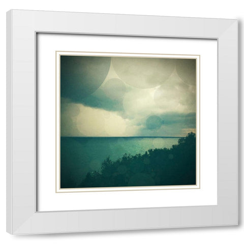 Sea White Modern Wood Framed Art Print with Double Matting by Joy, Olivia