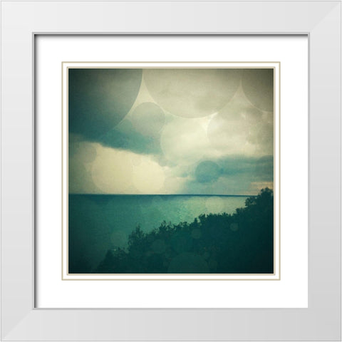 Sea White Modern Wood Framed Art Print with Double Matting by Joy, Olivia