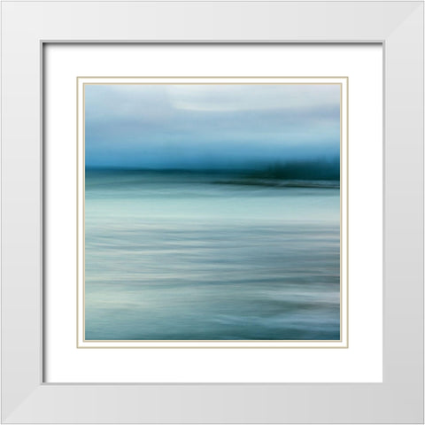 Calm Water White Modern Wood Framed Art Print with Double Matting by Joy, Olivia