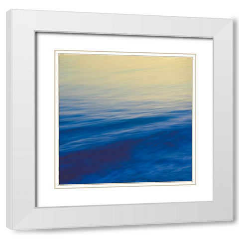 Calm Waves I White Modern Wood Framed Art Print with Double Matting by Joy, Olivia