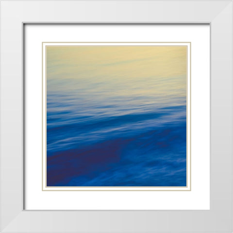 Calm Waves I White Modern Wood Framed Art Print with Double Matting by Joy, Olivia